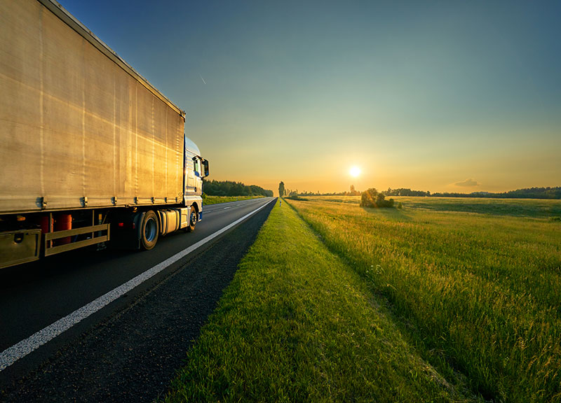 Truck on a road