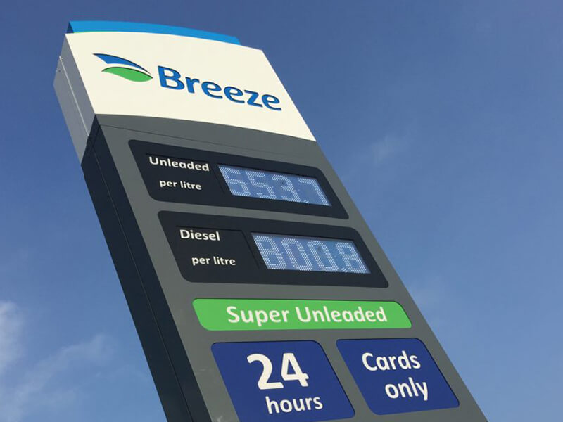 breeze fuel sign